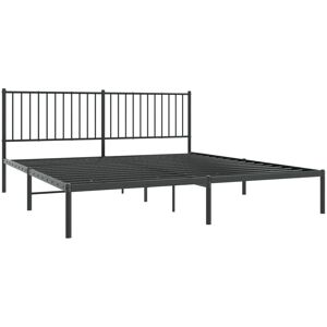vidaXL Metal Bed Frame with Headboard - 180x200 cm - Bed Type vidaXL Metal Bed Frame with Headboard - 180x200 cm - Bed Type