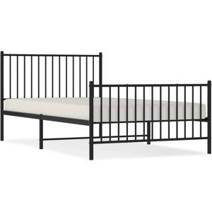 vidaXL Metal Bed Frame with Headboard - Bed Frame for 107x203 cm Mattress vidaXL Metal Bed Frame with Headboard - Bed Frame for 107x203 cm Mattress