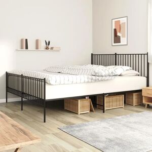 vidaXL Metal Bed Frame with Headboard - 180x200 cm - Bed Type vidaXL Metal Bed Frame with Headboard - 180x200 cm - Bed Type