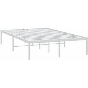 vidaXL Metal Bed Frame White - 120x200 cm - Bed Frame vidaXL Metal Bed Frame White - 120x200 cm - Bed Frame