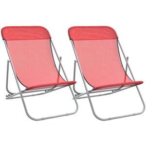 vidaXL Outdoor Stuhl 360189 Stahl Rot - Gartenstuhl vidaXL Outdoor Stuhl 360189 Stahl Rot - Gartenstuhl