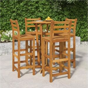 vidaXL Garden Bar Set - Solid Acacia Wood - 5 Pieces vidaXL Garden Bar Set - Solid Acacia Wood - 5 Pieces