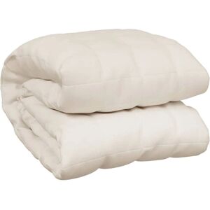 vidaXL Cream Weighted Blanket 220x240 cm 11 kg Anxiety Sleep Support vidaXL Cream Weighted Blanket 220x240 cm 11 kg Anxiety Sleep Support
