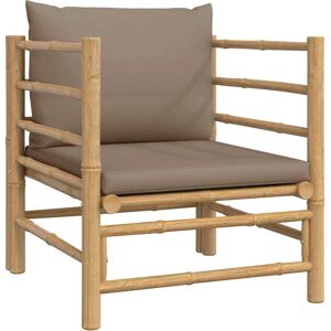 Divano da giardino in bambù Maisonchic - Grigio topo - Divano da giardino Divano da giardino in bambù Maisonchic - Grigio topo - Divano da giardino