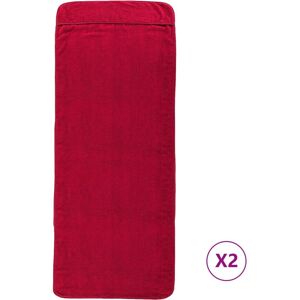 vidaXL Red 75x200cm 2 pcs Beach Towels - Bath & Travel vidaXL Red 75x200cm 2 pcs Beach Towels - Bath & Travel