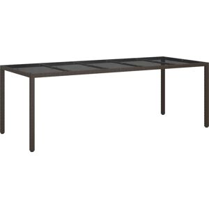vidaXL Garden Table Rectangular Brown 250x100x75cm vidaXL Garden Table Rectangular Brown 250x100x75cm