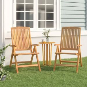 vidaXL 2x Reclining Garden Chair Solid Wood Teak Patio - Garden Chair vidaXL 2x Reclining Garden Chair Solid Wood Teak Patio - Garden Chair