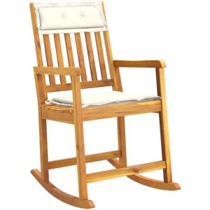 vidaXL 764577 Gartenstuhl - Akazienholz, Creme, Braun - Gartensessel vidaXL 764577 Gartenstuhl - Akazienholz, Creme, Braun - Gartensessel