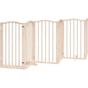 vidaXL Hundegitter mit Tür - 6 Paneele, 300cm, Faltbar vidaXL Hundegitter mit Tür - 6 Paneele, 300cm, Faltbar