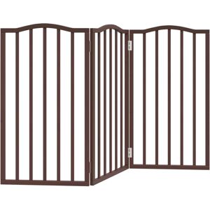 vidaXL Dog Gate Foldable 3 Panels Brown Oak - Pet Gate vidaXL Dog Gate Foldable 3 Panels Brown Oak - Pet Gate