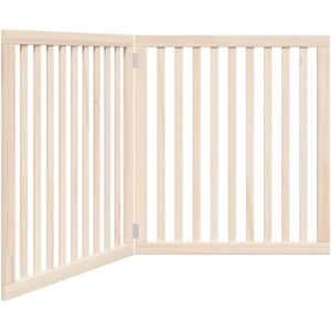 VidaXL Dog Gate Foldable 2 Panels 160 cm Poplar Wood - Dog Fence Barrier VidaXL Dog Gate Foldable 2 Panels 160 cm Poplar Wood - Dog Fence Barrier