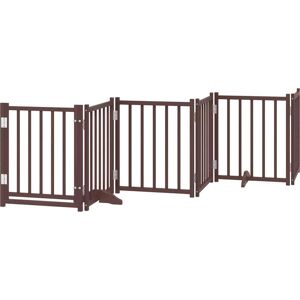 vidaXL hundegjerde med dør sammenleggbar brun eik 300 cm - Hundegjerde vidaXL hundegjerde med dør sammenleggbar brun eik 300 cm - Hundegjerde