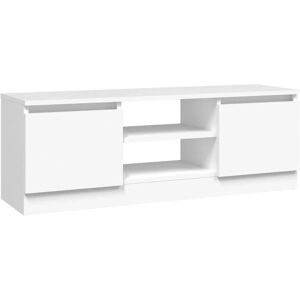 vidaXL Weißer TV-Schrank mit Tür - 102x30x36 cm - Medienunit vidaXL Weißer TV-Schrank mit Tür - 102x30x36 cm - Medienunit
