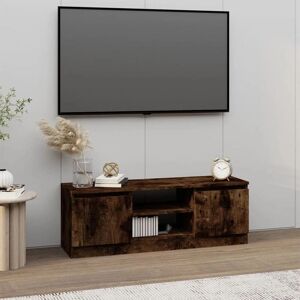 vidaXL 823355 Smoked Oak TV Cabinet with Door - TV Cabinet vidaXL 823355 Smoked Oak TV Cabinet with Door - TV Cabinet