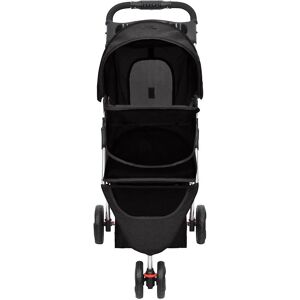 vidaXL Folding Dog Stroller 80x46x98 cm Oxford Fabric - black vidaXL Folding Dog Stroller 80x46x98 cm Oxford Fabric - black