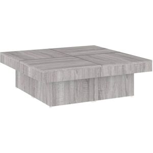 vidaXL Grey Sonoma Coffee Table 90x90x28 cm - Coffee Table vidaXL Grey Sonoma Coffee Table 90x90x28 cm - Coffee Table