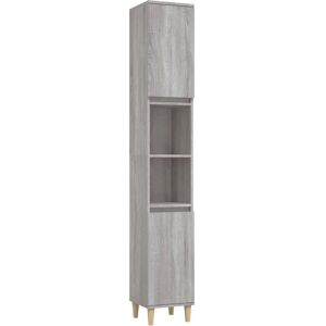 vidaXL Grey Sonoma Bathroom Cabinet 30x30x190 cm Engineered Wood - Bathroom Cabinet vidaXL Grey Sonoma Bathroom Cabinet 30x30x190 cm Engineered Wood - Bathroom Cabinet