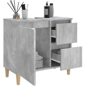 vidaXL Badeværelsesskab Cementgrå - Opbevaringsmøbel til badeværelse vidaXL Badeværelsesskab Cementgrå - Opbevaringsmøbel til badeværelse