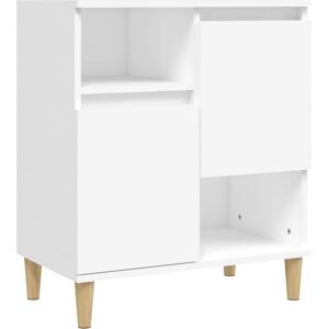 MAISONCHIC Eucalyptus Wood Credenza - Modern White Storage Cabinet MAISONCHIC Eucalyptus Wood Credenza - Modern White Storage Cabinet