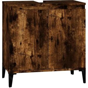 vidaXL Smoked Oak Sink Cabinet - 58x33x60 cm vidaXL Smoked Oak Sink Cabinet - 58x33x60 cm
