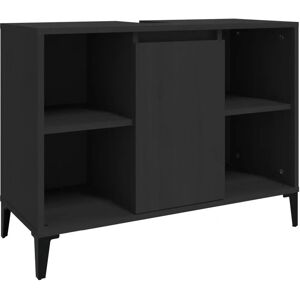 vidaXL Black Sink Cabinet 80x33x60 cm - Vanity Unit Storage vidaXL Black Sink Cabinet 80x33x60 cm - Vanity Unit Storage