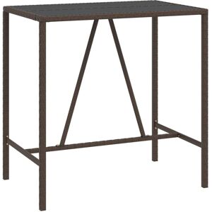 vidaXL 362587 Outdoor Table - Brown - Weather-resistant PE Rattan vidaXL 362587 Outdoor Table - Brown - Weather-resistant PE Rattan