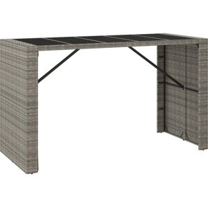 vidaXL Grey 185x80x110cm Bar Table - Outdoor Furniture vidaXL Grey 185x80x110cm Bar Table - Outdoor Furniture
