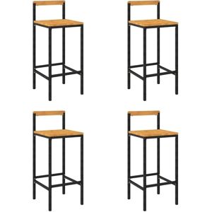 vidaXL Black 4 pcs Modern Bar Stools - Bar & Pub Chairs vidaXL Black 4 pcs Modern Bar Stools - Bar & Pub Chairs