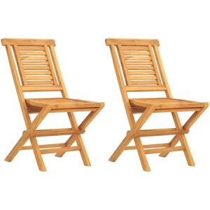 vidaXL Gartensessel Klappbar Teakholz Braun - Gartenmöbel vidaXL Gartensessel Klappbar Teakholz Braun - Gartenmöbel