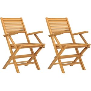 vidaXL Klappbare Gartenstuhl - Teak Sitz vidaXL Klappbare Gartenstuhl - Teak Sitz