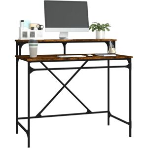 vidaXL Smoked Oak 100x50x90 cm Desk - Office Furniture vidaXL Smoked Oak 100x50x90 cm Desk - Office Furniture