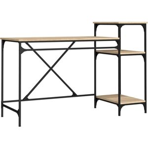 vidaXL Sonoma Oak Desk with Shelves - Desk vidaXL Sonoma Oak Desk with Shelves - Desk