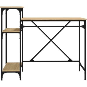 vidaXL Sonoma Oak Desk with Shelves - Desk vidaXL Sonoma Oak Desk with Shelves - Desk