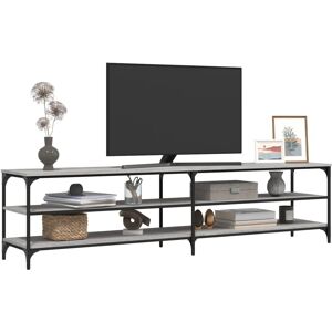 vidaXL TV Cabinet Grey Sonoma 200x30x50 cm Engineered Wood and Metal vidaXL TV Cabinet Grey Sonoma 200x30x50 cm Engineered Wood and Metal