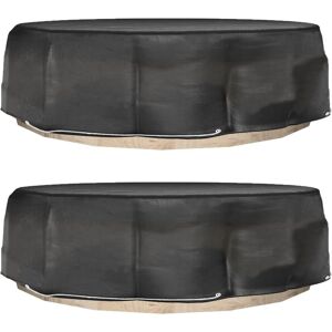 vidaXL Round Lounge Cover Set - 2 pcs 188x50 cm, Black vidaXL Round Lounge Cover Set - 2 pcs 188x50 cm, Black