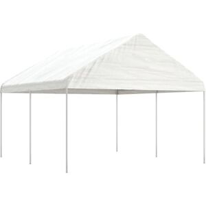vidaXL 878260 White 4.46x4.08x3.22 m Gazebo - Outdoor Marquee vidaXL 878260 White 4.46x4.08x3.22 m Gazebo - Outdoor Marquee