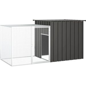 vidaXL Rabbit Cage Galvanized Steel Outdoor Pet Hutch - Rabbit Cage vidaXL Rabbit Cage Galvanized Steel Outdoor Pet Hutch - Rabbit Cage