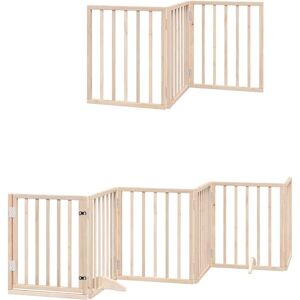 vidaXL Dog Gate with Door Foldable 12 Panels - Dog Gate vidaXL Dog Gate with Door Foldable 12 Panels - Dog Gate