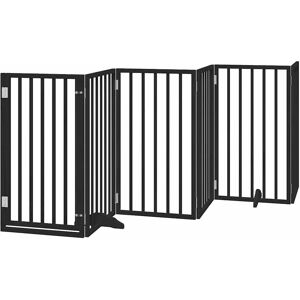 vidaXL hundegate med dør sammenleggbar 15 paneler svart 750 cm - Hundegate vidaXL hundegate med dør sammenleggbar 15 paneler svart 750 cm - Hundegate