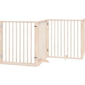 vidaXL Dog Gate with Door Foldable 8 Panels - Dog Fence Pet Gate - Dog Gate with Door vidaXL Dog Gate with Door Foldable 8 Panels - Dog Fence Pet Gate - Dog Gate with Door