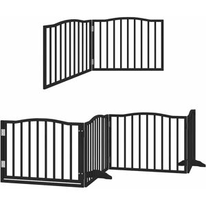 vidaXL Dog Gate with Door Foldable 6 Panels - Dog Gate vidaXL Dog Gate with Door Foldable 6 Panels - Dog Gate
