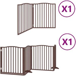 vidaXL hondenhek met deur - 6 delige vouwbare bruine afscheiding - Huisdiervoorziening vidaXL hondenhek met deur - 6 delige vouwbare bruine afscheiding - Huisdiervoorziening