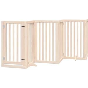 vidaXL Dog Gate Foldable 9 Panels Natural - Dog Fence Pet Gate vidaXL Dog Gate Foldable 9 Panels Natural - Dog Fence Pet Gate