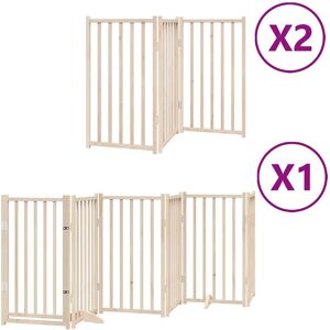 vidaXL Dog Gate 600 cm Foldable Panels Door White Poplar Wood - Dog Gate vidaXL Dog Gate 600 cm Foldable Panels Door White Poplar Wood - Dog Gate