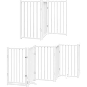 vidaXL Dog Gate with Door Foldable Panels White 600 cm - Dog Gate vidaXL Dog Gate with Door Foldable Panels White 600 cm - Dog Gate