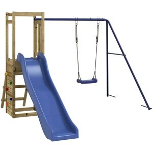 vidaXL Wooden Outdoor Playset - Kids Multi-Activity Playset - Brown vidaXL Wooden Outdoor Playset - Kids Multi-Activity Playset - Brown