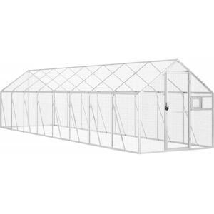 vidaXL Aviary Outdoor Bird Cage Walk In Chicken Run - Bird Cage vidaXL Aviary Outdoor Bird Cage Walk In Chicken Run - Bird Cage
