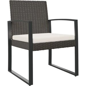 vidaXL Gartenstuhl 360204 - Gepolsterter Sitz, Polyester, Braun vidaXL Gartenstuhl 360204 - Gepolsterter Sitz, Polyester, Braun