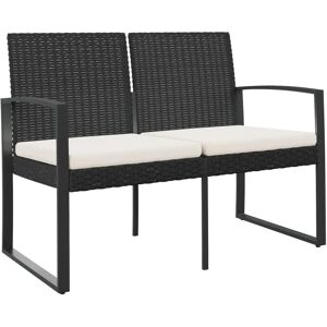 Maisonchic Gartentisch - Schwarz Anthrazit, 2-Sitzer, mit Kissen, Rattan-Optik Maisonchic Gartentisch - Schwarz Anthrazit, 2-Sitzer, mit Kissen, Rattan-Optik