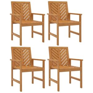 vidaXL Garden Dining Chairs - Solid Wood - 4 pcs vidaXL Garden Dining Chairs - Solid Wood - 4 pcs
